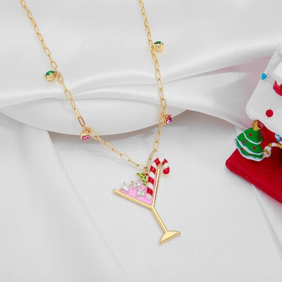 Christmas Necklace for Women Colorful Christmas Light Necklace Long Christmas Tr - Picture 7 of 9